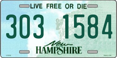 NH license plate 3031584
