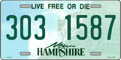 NH license plate 3031587