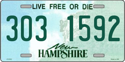 NH license plate 3031592