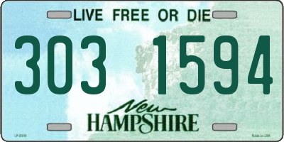 NH license plate 3031594