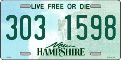 NH license plate 3031598