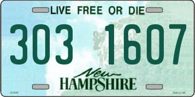 NH license plate 3031607
