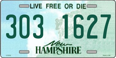 NH license plate 3031627