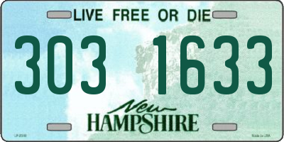 NH license plate 3031633