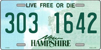 NH license plate 3031642