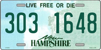 NH license plate 3031648