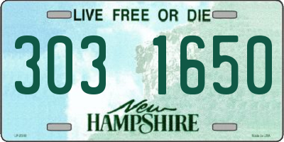NH license plate 3031650