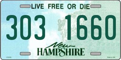 NH license plate 3031660