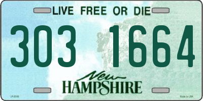 NH license plate 3031664