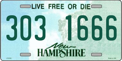 NH license plate 3031666
