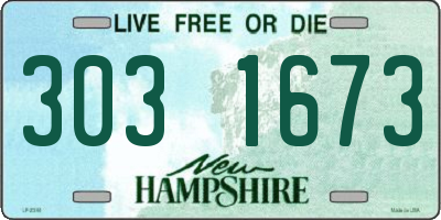 NH license plate 3031673