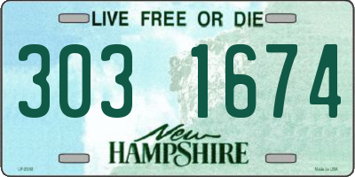 NH license plate 3031674
