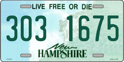 NH license plate 3031675