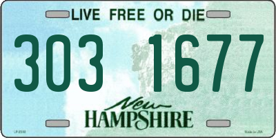 NH license plate 3031677