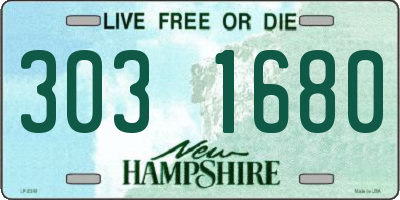 NH license plate 3031680
