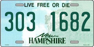 NH license plate 3031682