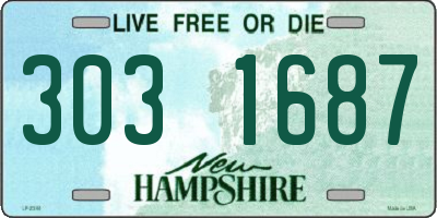 NH license plate 3031687
