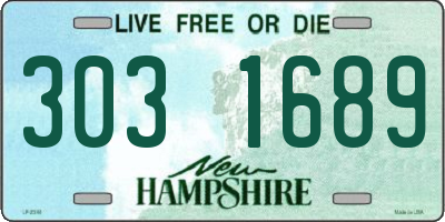 NH license plate 3031689