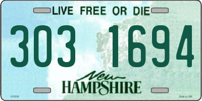 NH license plate 3031694