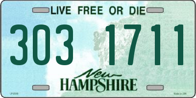 NH license plate 3031711