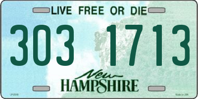 NH license plate 3031713