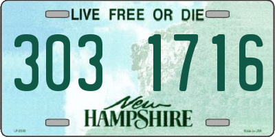 NH license plate 3031716