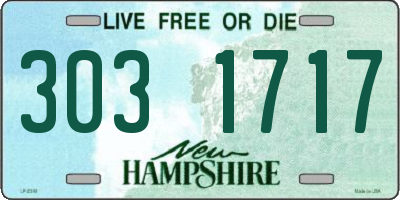 NH license plate 3031717
