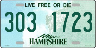 NH license plate 3031723