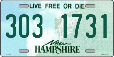 NH license plate 3031731