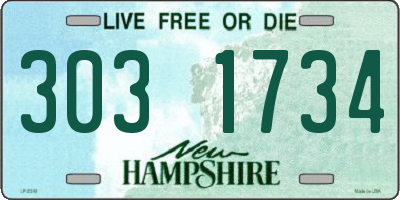 NH license plate 3031734