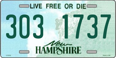 NH license plate 3031737