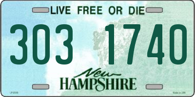 NH license plate 3031740