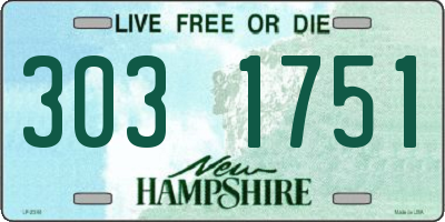 NH license plate 3031751