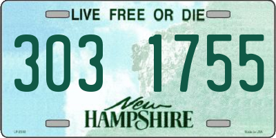 NH license plate 3031755