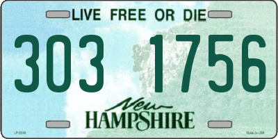 NH license plate 3031756