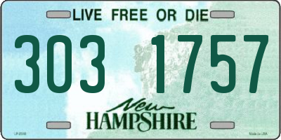 NH license plate 3031757