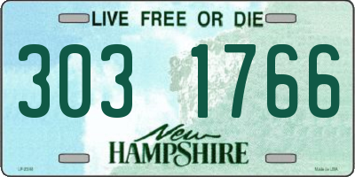 NH license plate 3031766