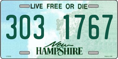 NH license plate 3031767