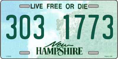 NH license plate 3031773