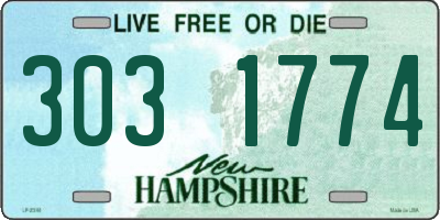 NH license plate 3031774