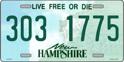 NH license plate 3031775