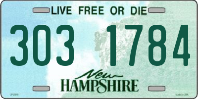 NH license plate 3031784