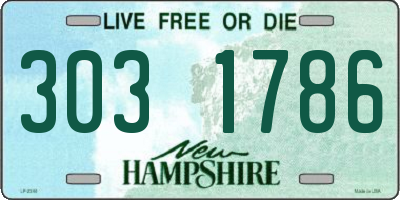 NH license plate 3031786