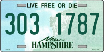 NH license plate 3031787