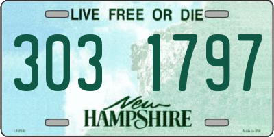 NH license plate 3031797