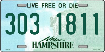 NH license plate 3031811