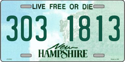 NH license plate 3031813