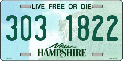 NH license plate 3031822