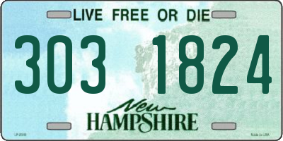 NH license plate 3031824