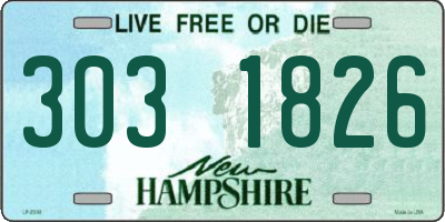 NH license plate 3031826